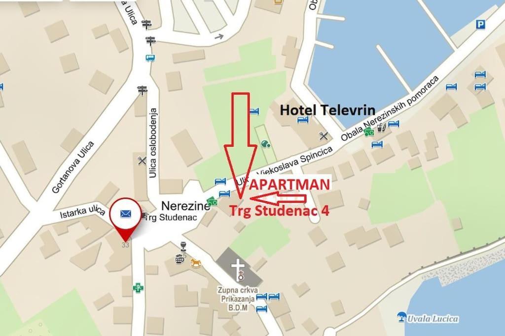 Nerezine Apartmany Centrum Ngoại thất bức ảnh